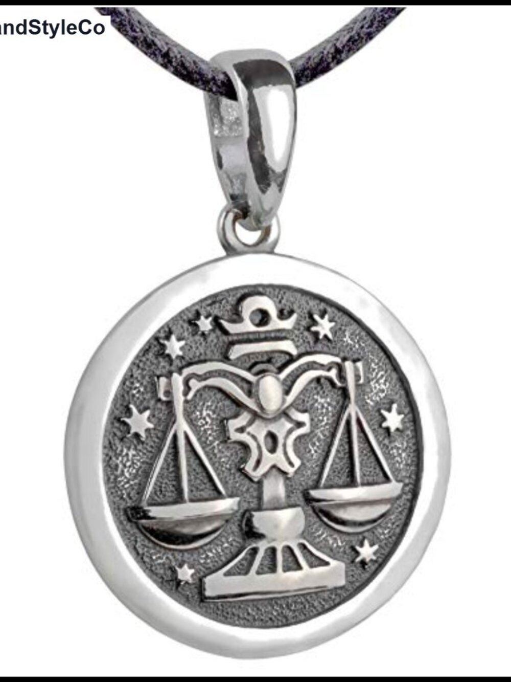 925 Sterling Silver Libra Zodiac Pendant Necklace for Women Men